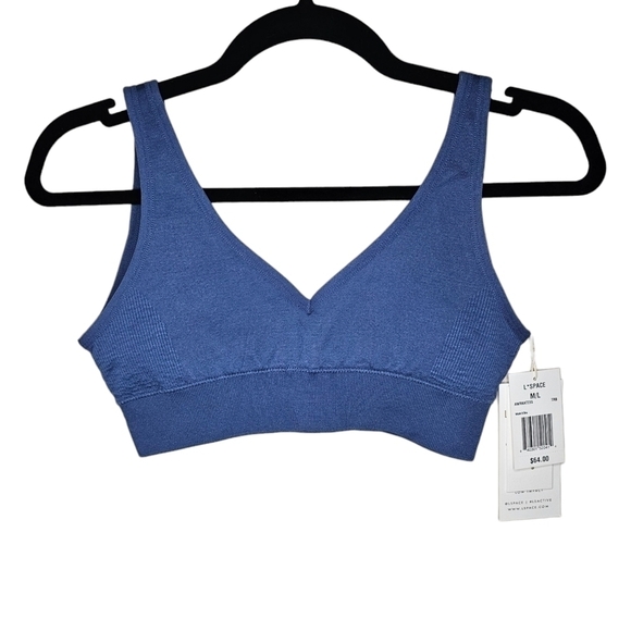 L*Space Work It Bra in True Blue Size M/L - Picture 5 of 13